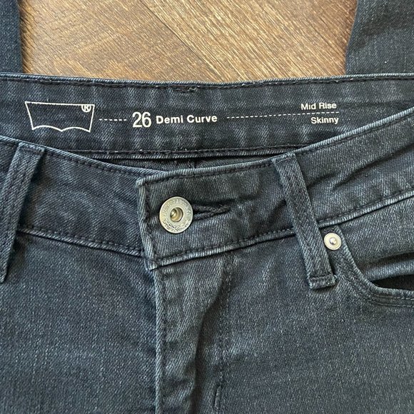 Levi's Demi Curve Mid-Rise Skinny Jeans - Size 26W x 26L - Picture 4 of 8
